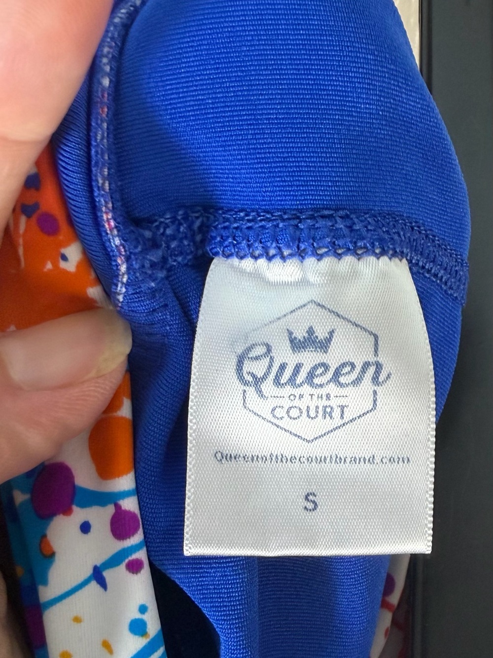 Queen of the Court Paint-Splash Skirt in Royal Blue Accent - Picture 2 of 8